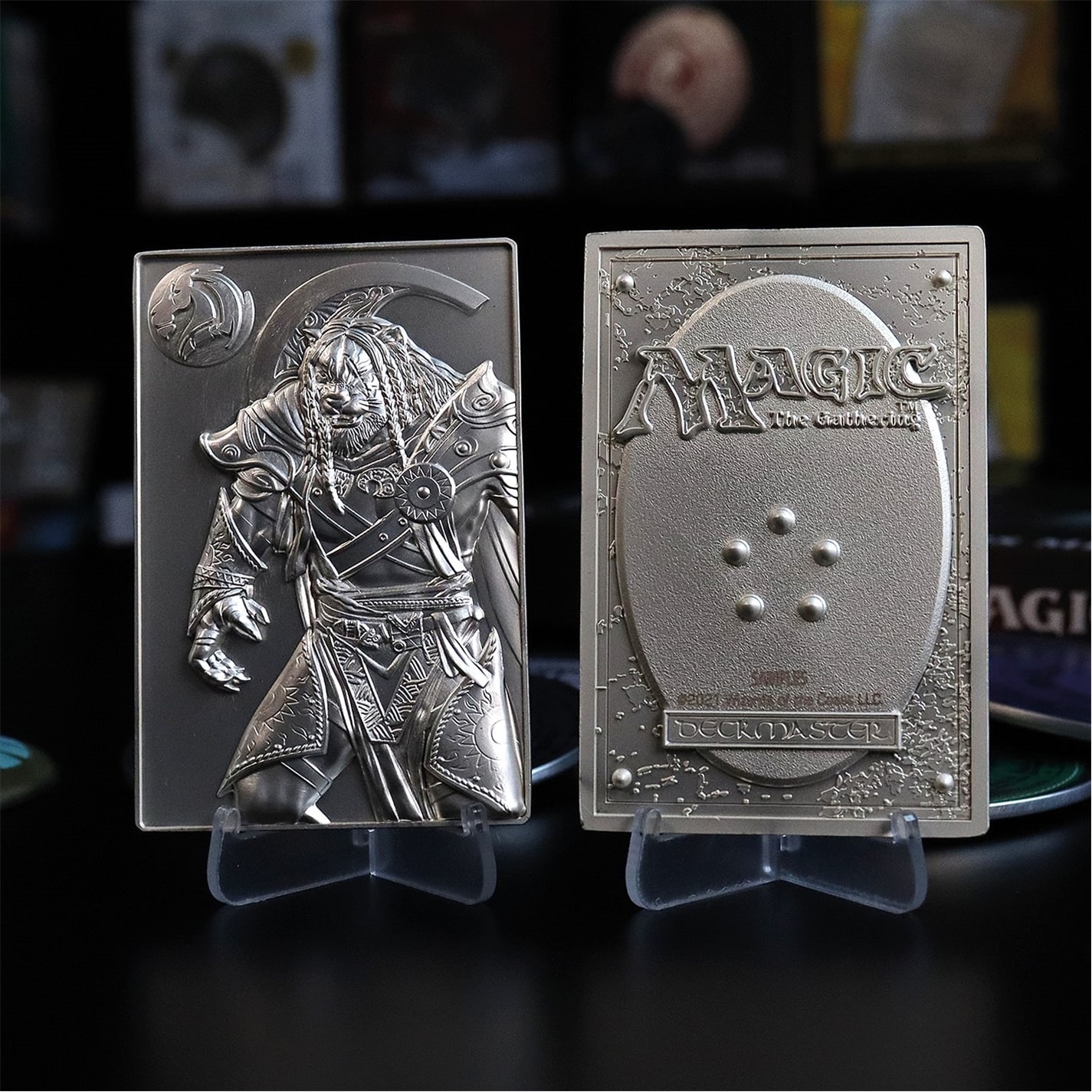 Magic the Gathering MTG Silver Plated Ajani Goldmane Metal Collectible