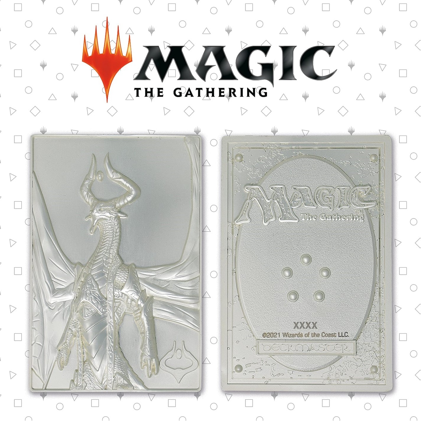 Magic the Gathering MTG Silver Plated Nicol Bolas Metal Collectible