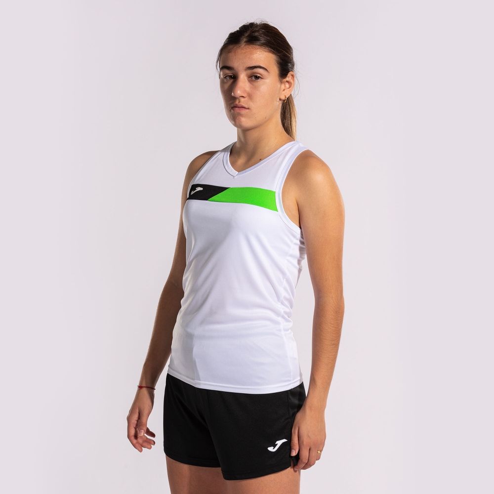 Camasa Court Sleeveless White Fluor Green Black Joma