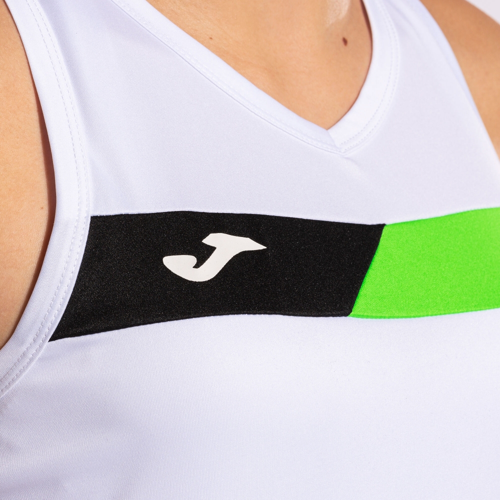 Camasa Court Sleeveless White Fluor Green Black Joma