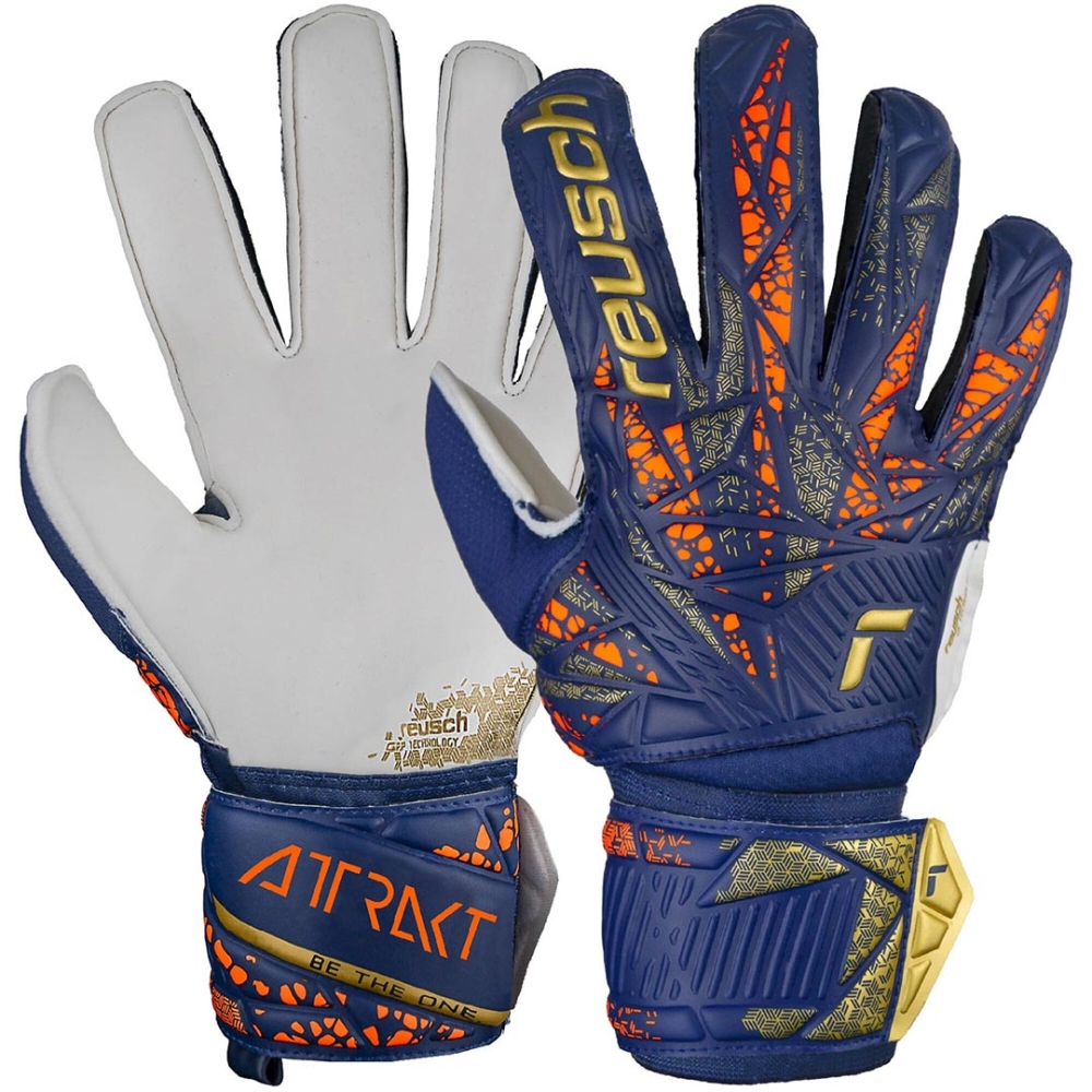 Manusa Portar Reusch Attrakt Grip , navy blue 5472815 4410 copil