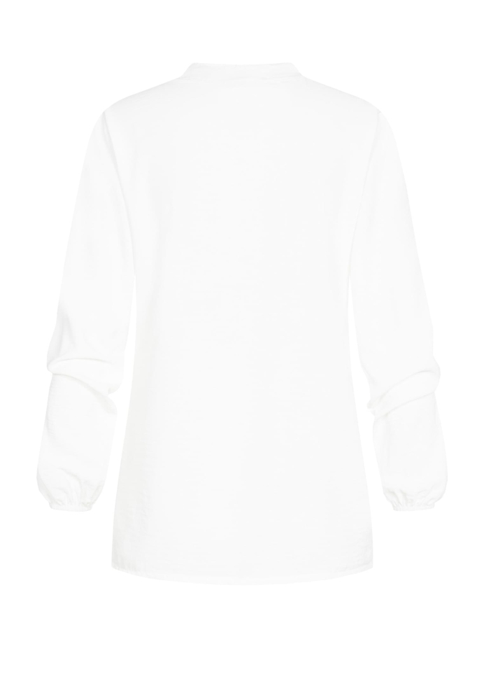 Musselin Bluse mit V-Neck und Stehkragen Cloud5ive