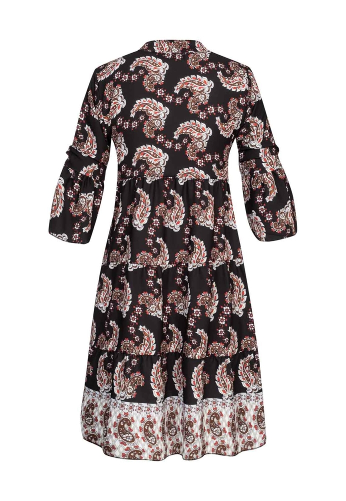 Paisley Kleid mit V-Neck und All Over Print Cloud5ive