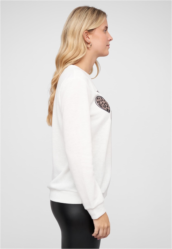 Bluza trening Pullover mit Have Fun und Leo-Print Herzen Cloud5ive