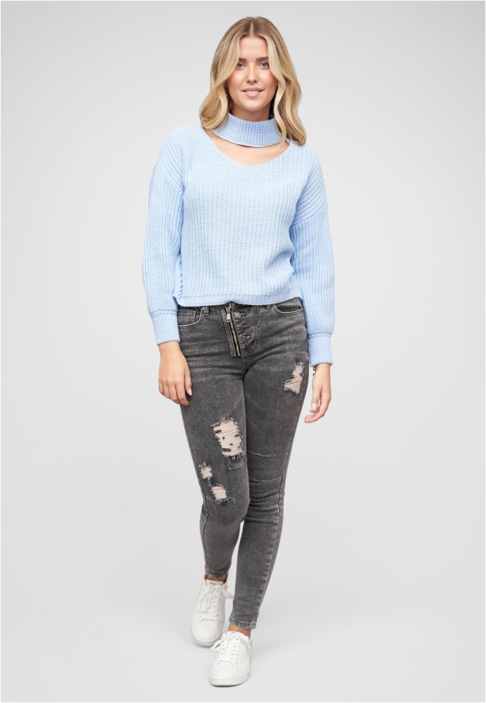 Pullover mit Stehrollkragen und V-Ausschnitt Cloud5ive