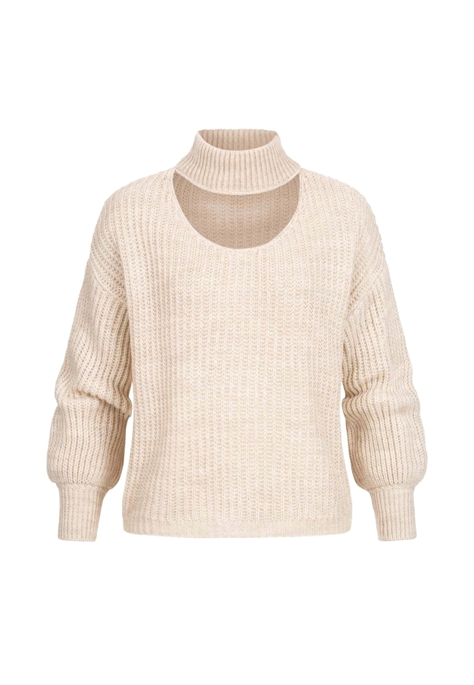 Pullover mit Stehrollkragen und V-Ausschnitt Cloud5ive