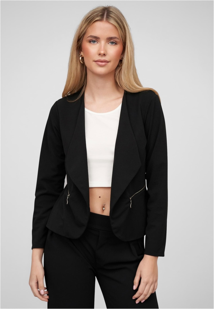 Cloud5ive Damen Blazer mit 2-Zip-Pockets und Reverskragen