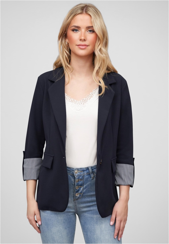 Blazer mit Turn-Up ijmel und Streifendetails Cloud5ive