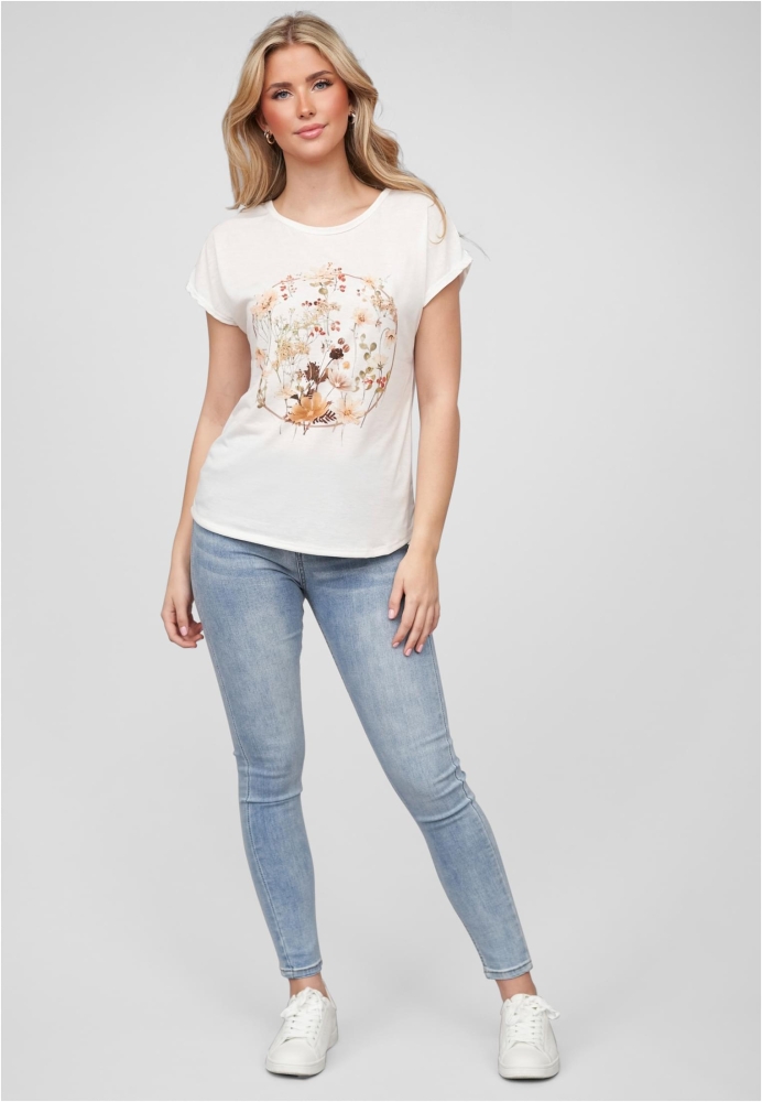 Camasa Viskose T- mit Blumen Print