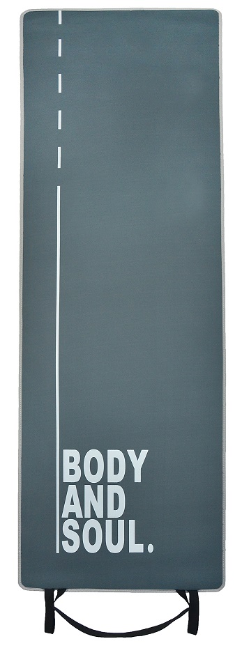 Exercise mat Profit Body and Soul 180x60x0,6cm gray DK 705-N