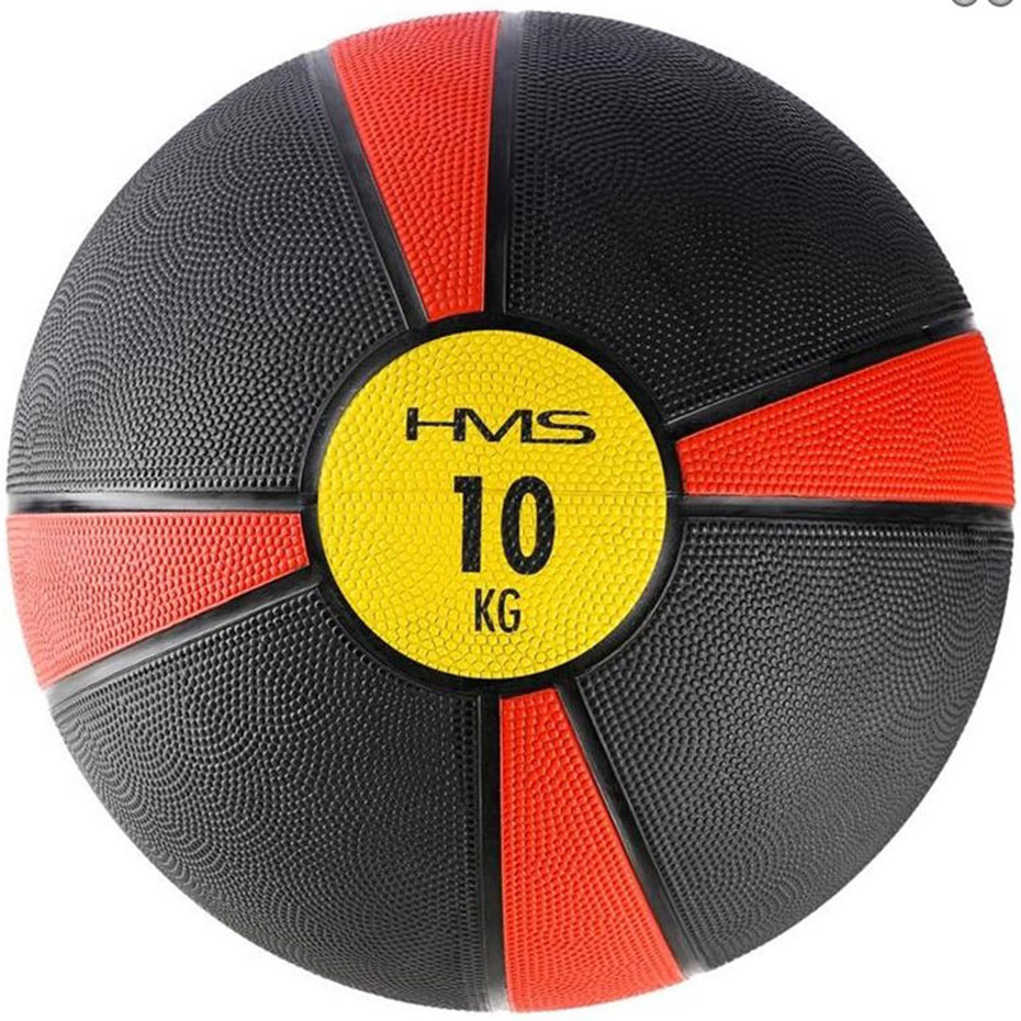 Piłka lekarska HMS 10 kg czarno-czerwona Nk10