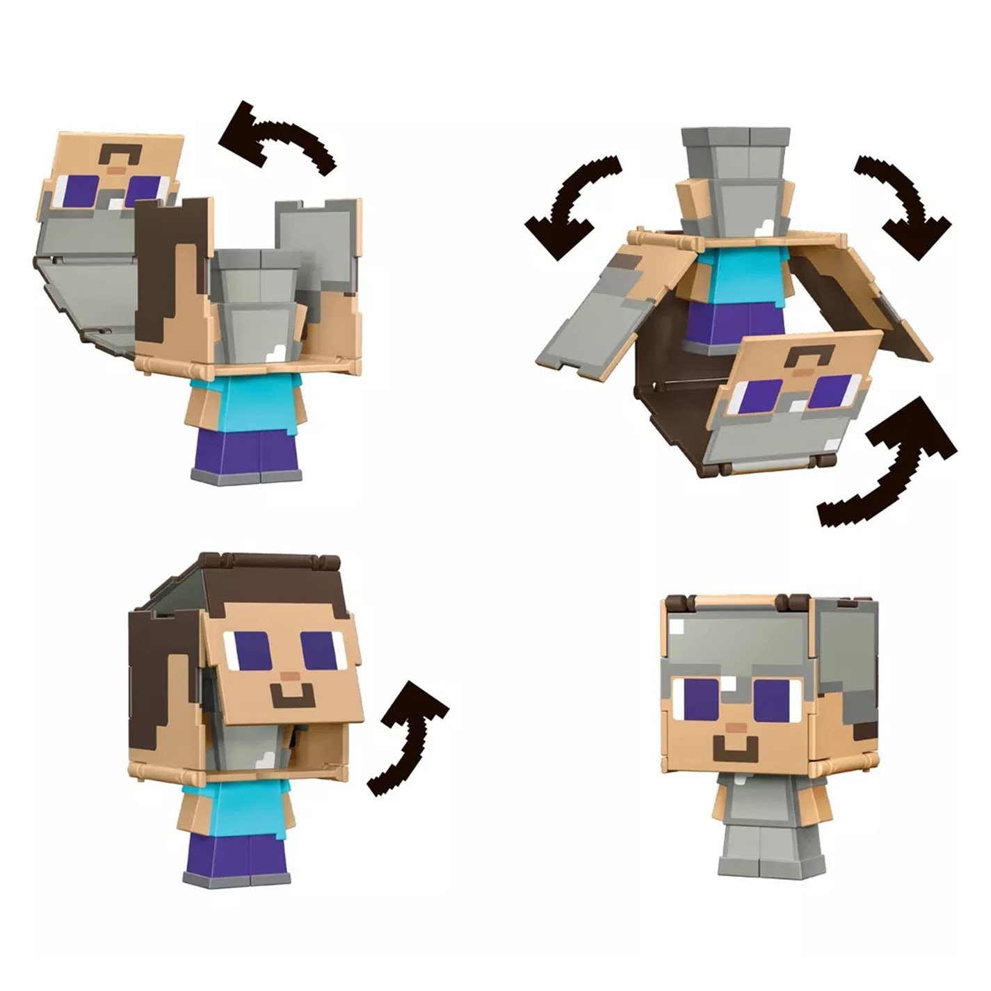 Minecraft Minecraft Flippin Figs Steve in Iron Armor Action Figure