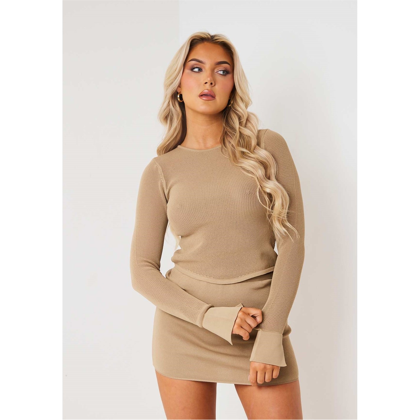 Missy Empire Knit Flare Cuff Top