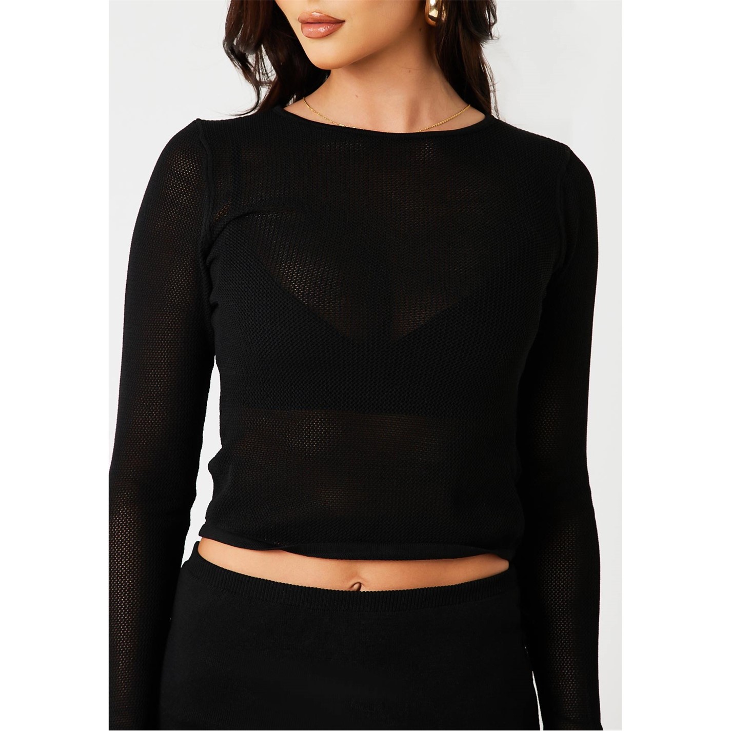 Missy Empire Knit Flare Cuff Top