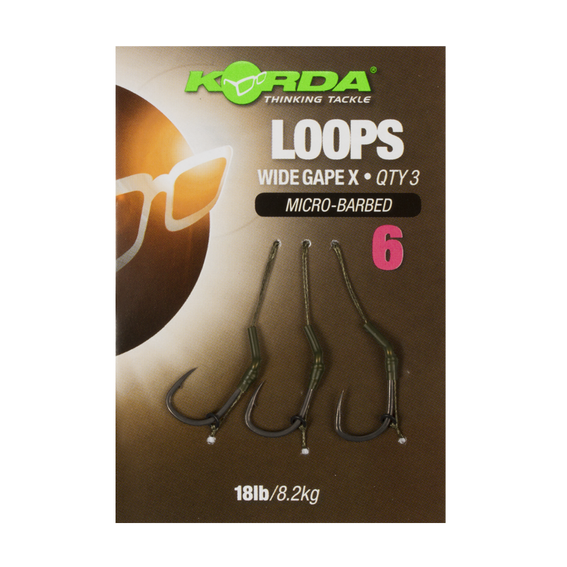 MONT WIDE GAPE LOOP MICROBARBED NR 6 18LB KORDA