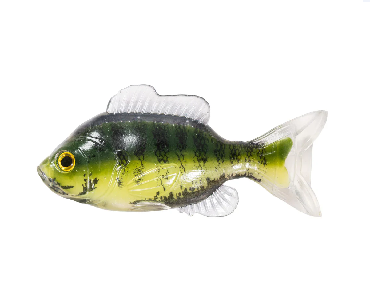 NALUCA SUNFISH UNRIGGED 11CM verde CREAM 2BUC PL LIVE TARGET