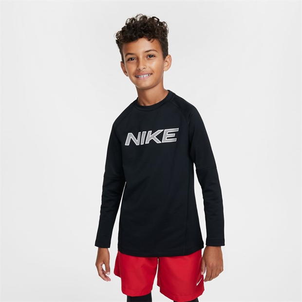 Nike Pro Big () Dri-FIT Long-Sleeve Training Crewneck Top copil baietel