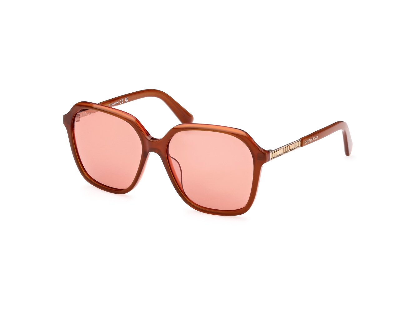 Ochelari de soare SWAROVSKI SK0390-5642J pentru Femei portocaliu oxide