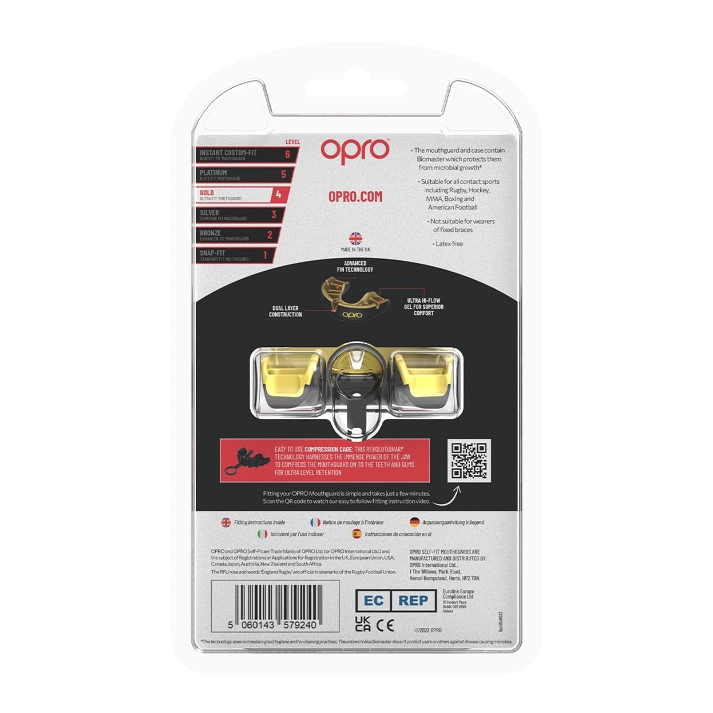 Opro Gold Self Fit 00