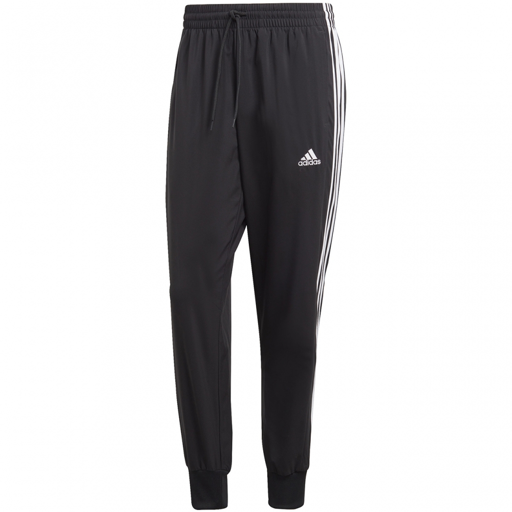 Pantalon Men's adidas Aerorady Essentials Tapered Cuff Woven 3-Stripes black IC0041