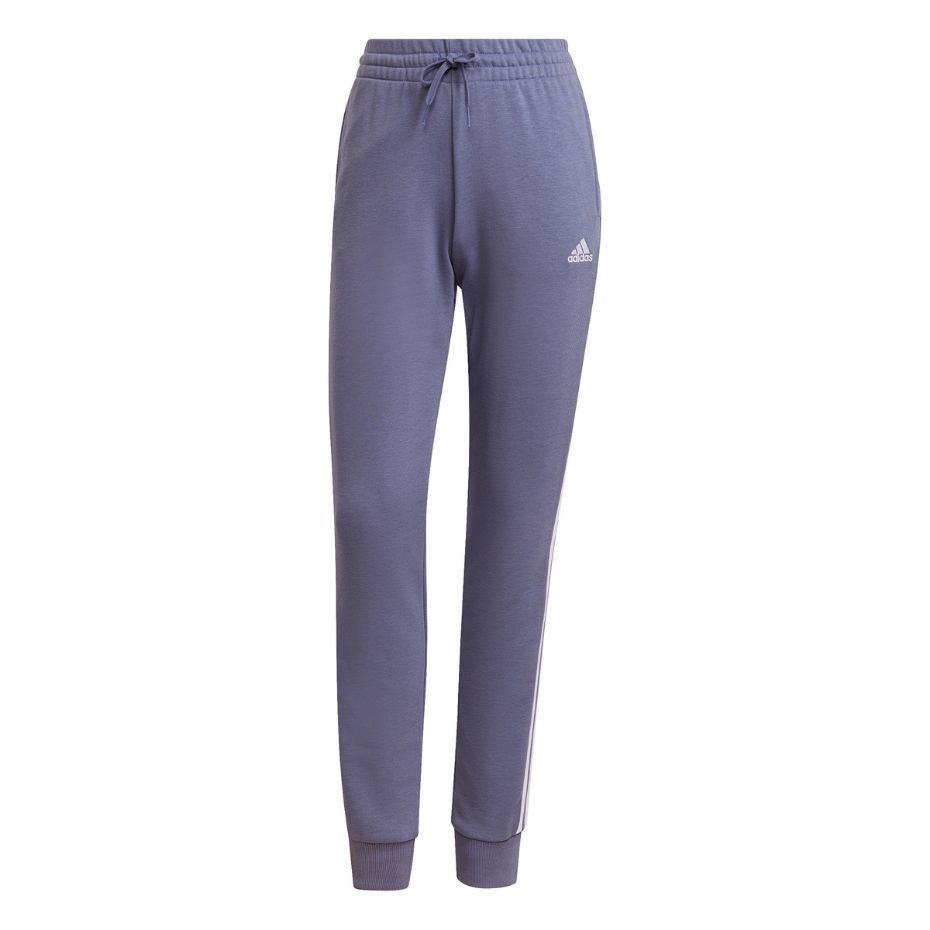 Pantalon Spodnie dresowe damskie adidas Essentials French Terry 3-Stripes fioletowe H42011