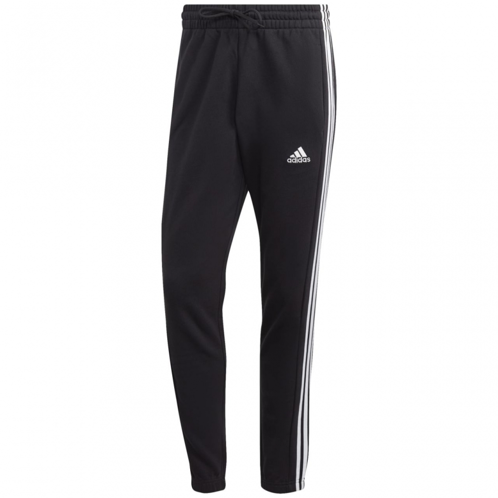 Pantalon Men's adidas Essentials French Terry Tapered Cuff 3-Stripes Black IC0050