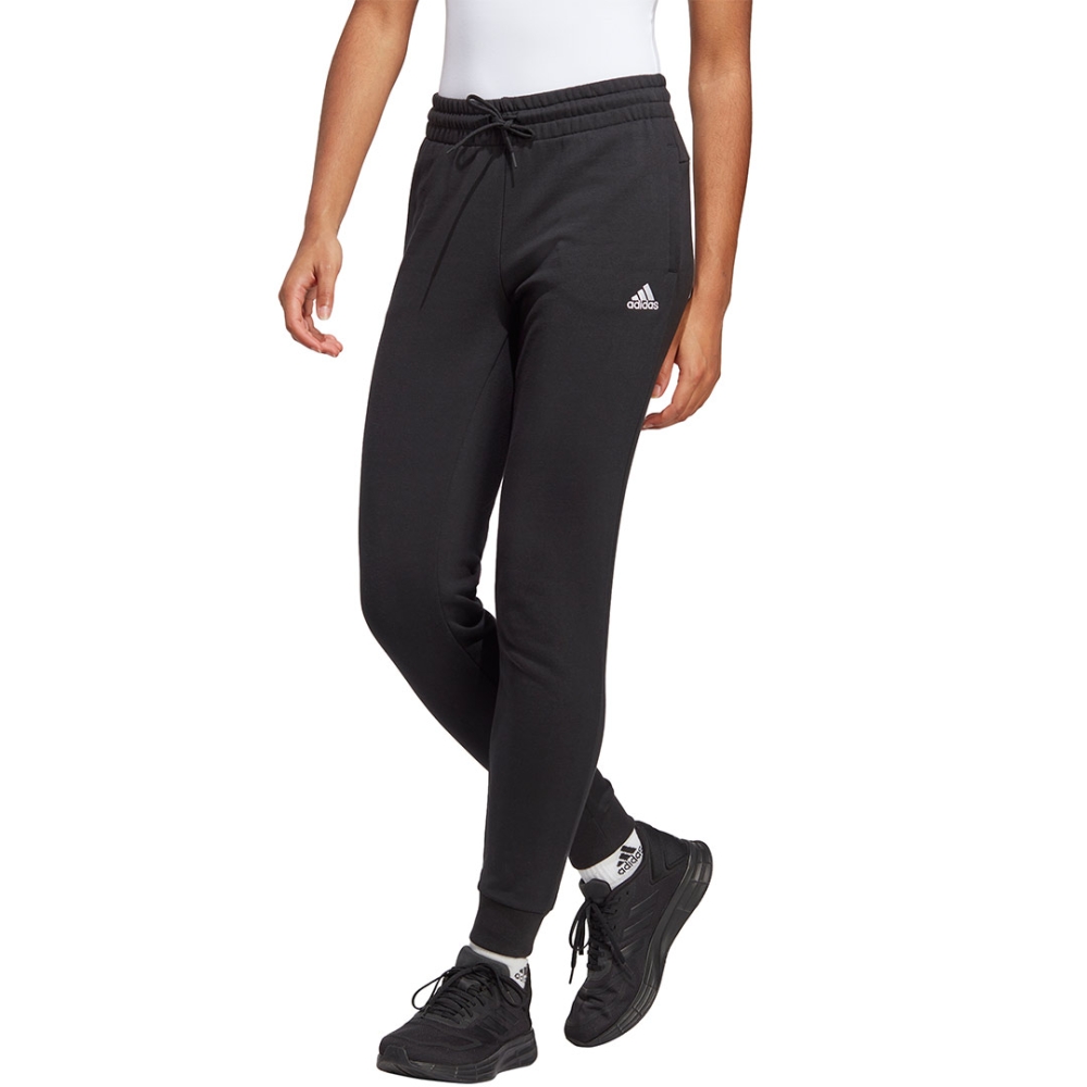 Pantalon adidas Essentials Linear French Terry Cuffed 's black IC6868 dama