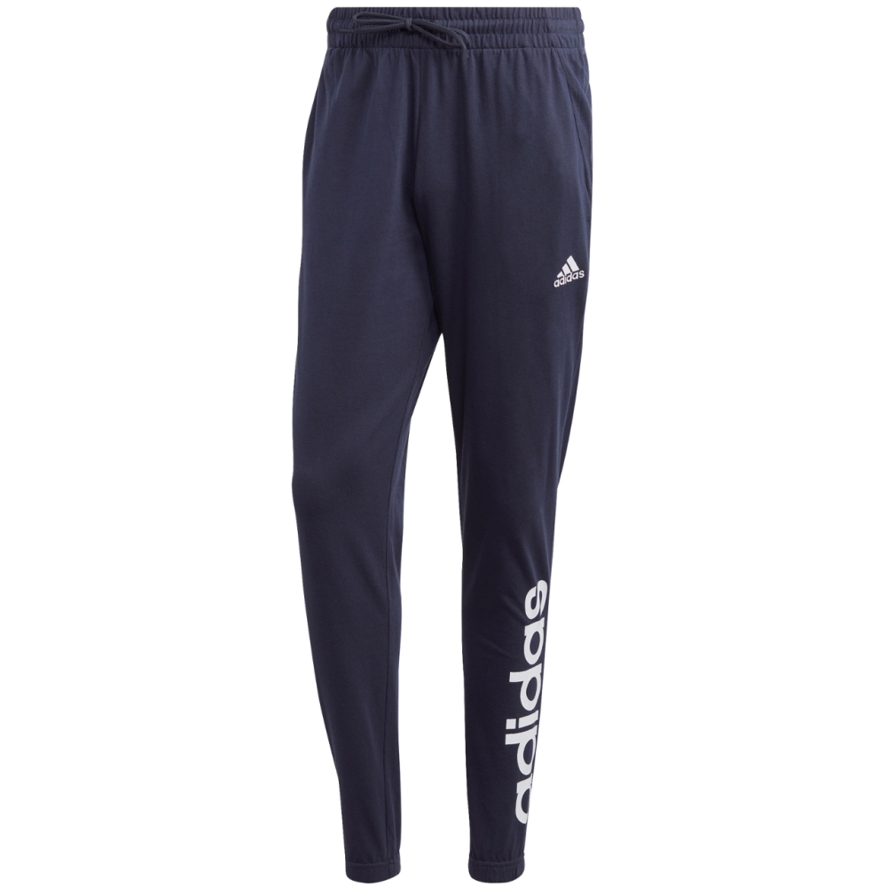 Pantalon adidas Essentials Single Jersey Tapered Elasticized Cuff Logo Men's Navy Blue IC0056