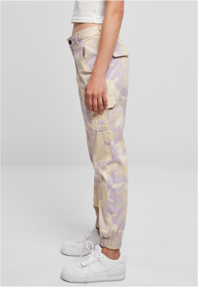 Pantalon High Waist Camo Cargo dama Urban Classics