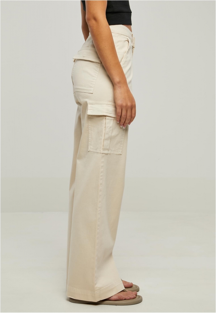 Pantalon High Waist Wide Leg Twill Cargo dama Urban Classics