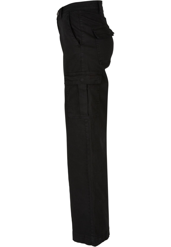 Pantalon High Waist Wide Leg Twill Cargo dama Urban Classics