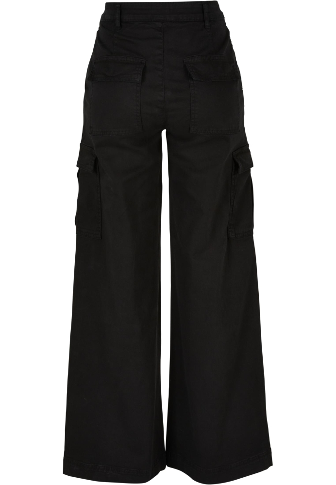 Pantalon High Waist Wide Leg Twill Cargo dama Urban Classics