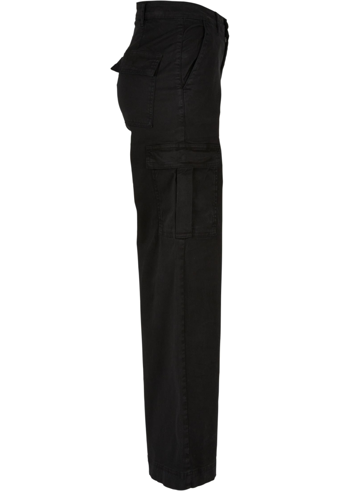 Pantalon High Waist Wide Leg Twill Cargo dama Urban Classics