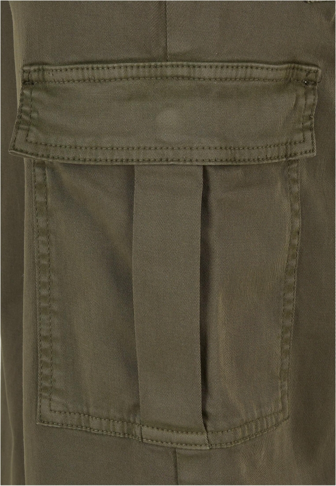 Pantalon High Waist Wide Leg Twill Cargo dama Urban Classics