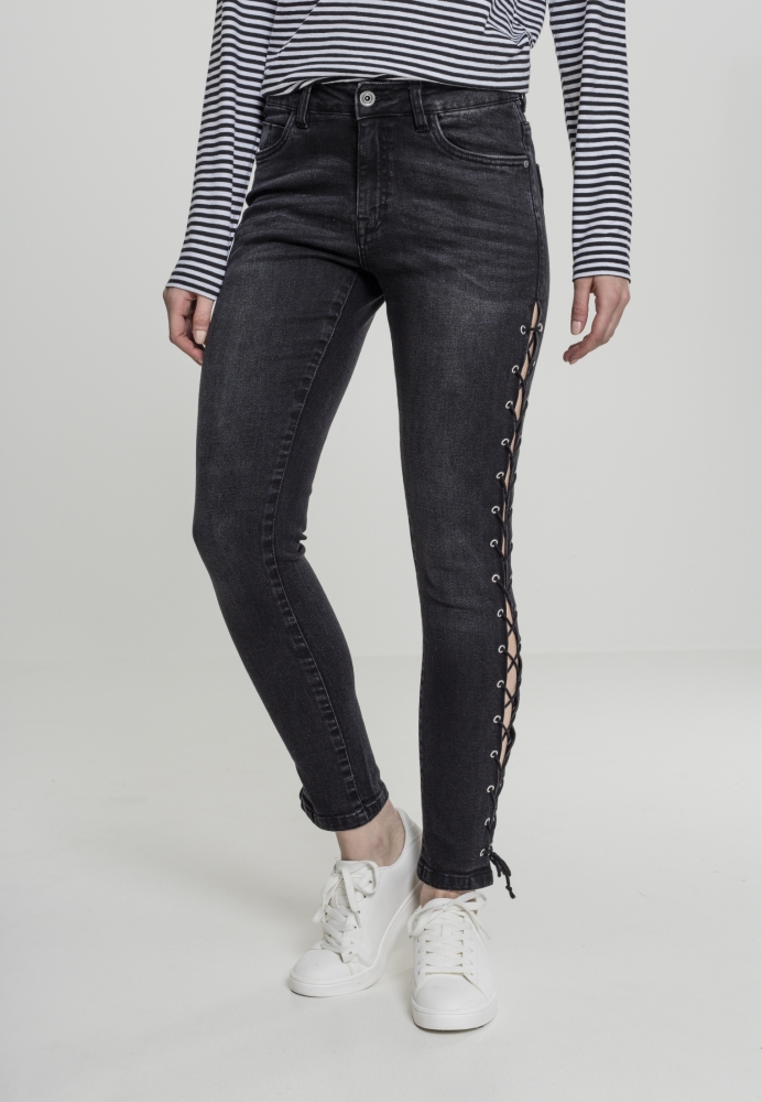 Pantalon Denim Lace Up Skinny dama Urban Classics