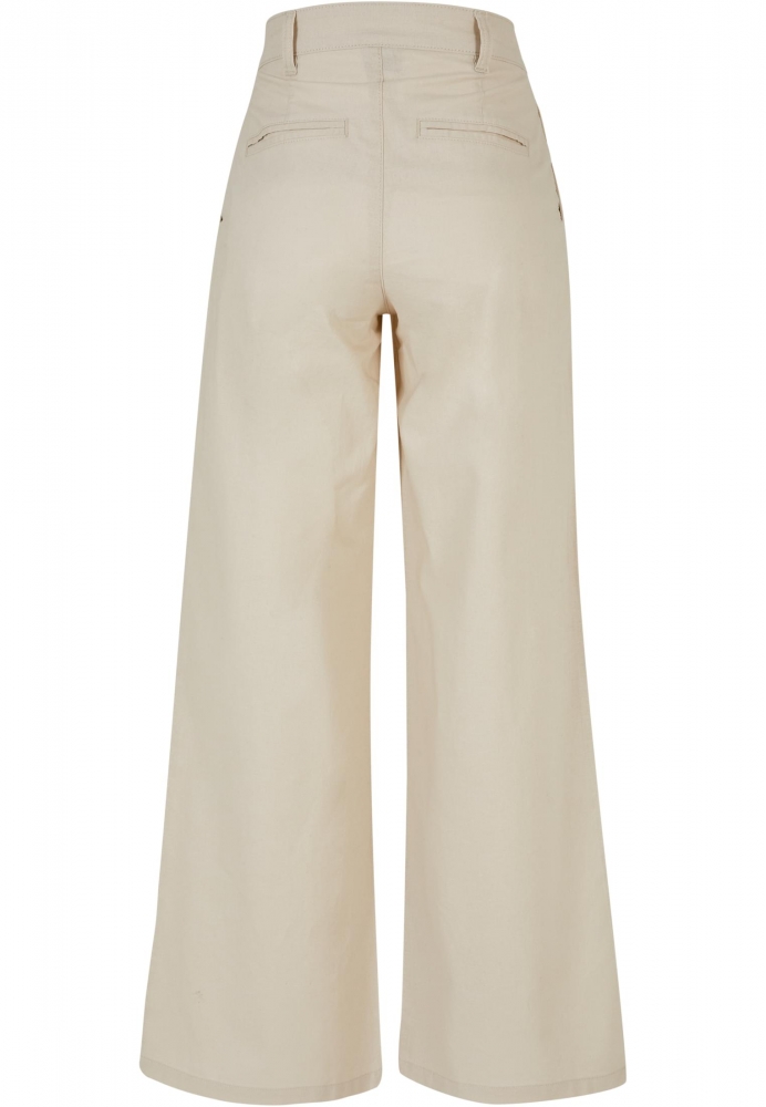 Pantalon High Linen Mixed Wide Leg dama Urban Classics