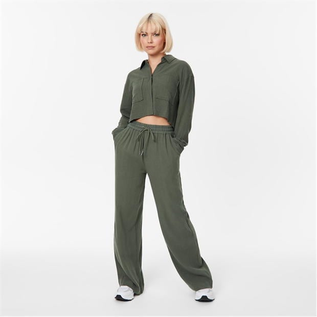 Pantalon Combat Jack Wills Linen Blend Wide Leg