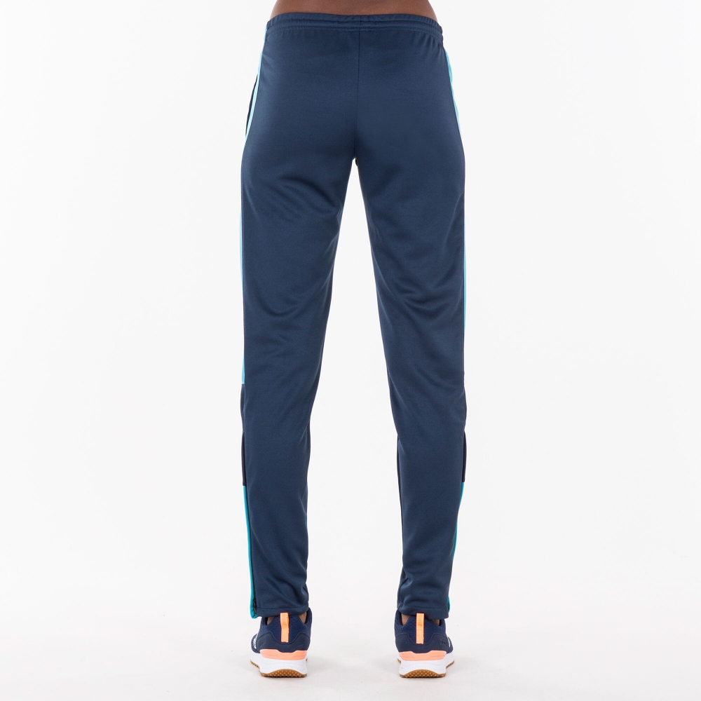 Pantalon Long Championship Iv Dark Navy-flu Turq dama Joma