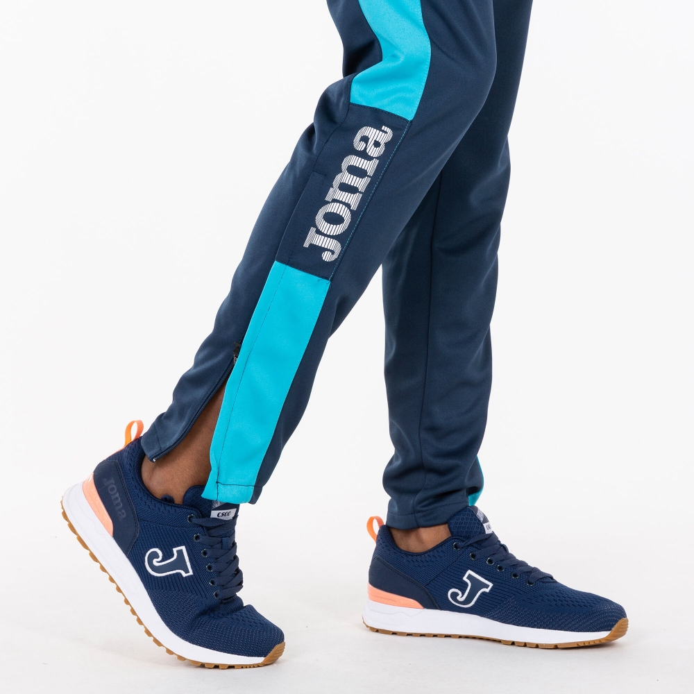 Pantalon Long Championship Iv Dark Navy-flu Turq dama Joma