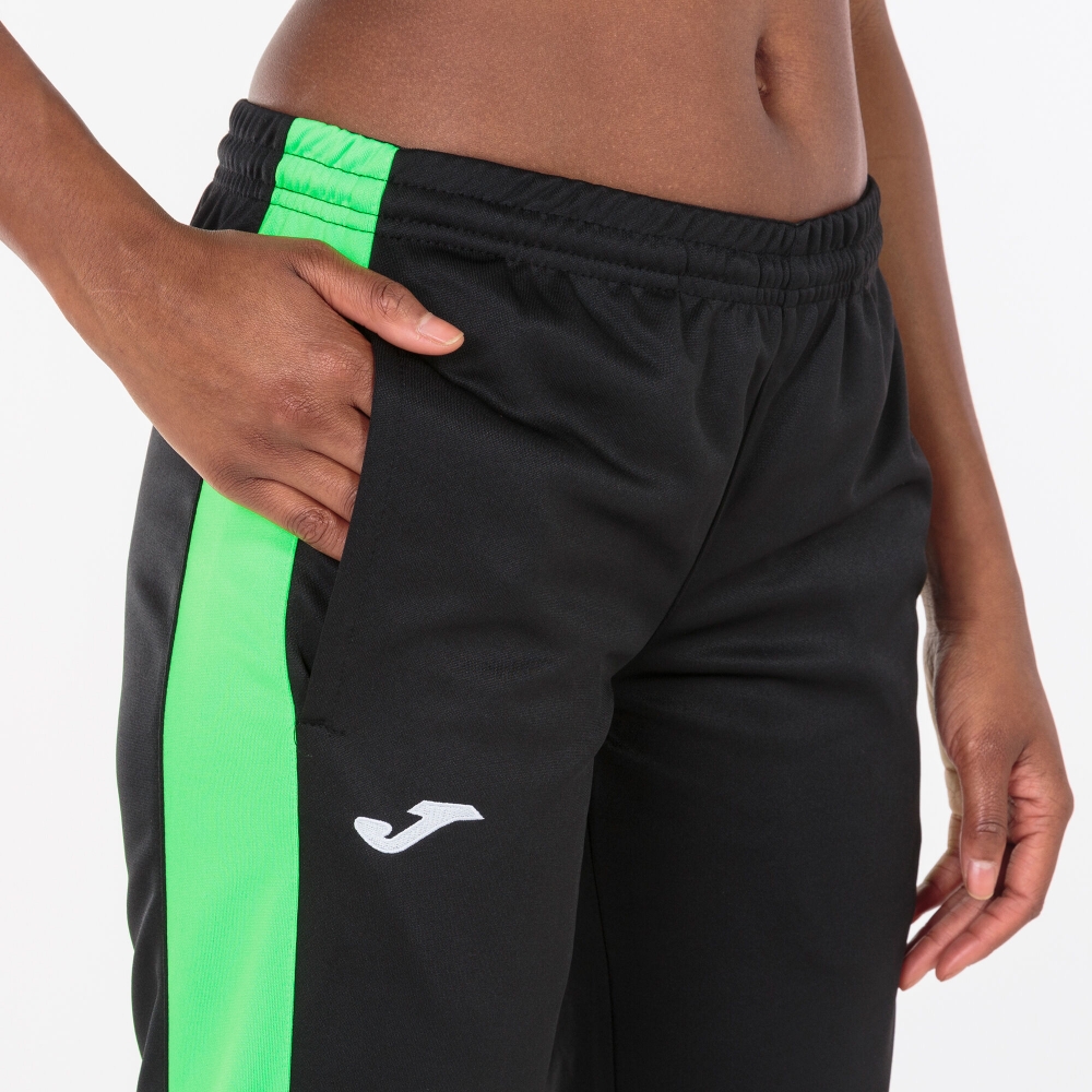 Pantalon Long Championship Iv Black-fluor Green dama Joma