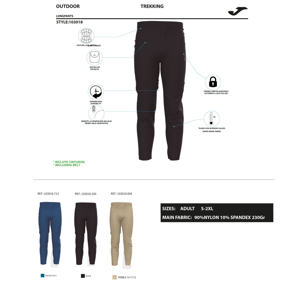 Pantalon Explorer Long Black Joma