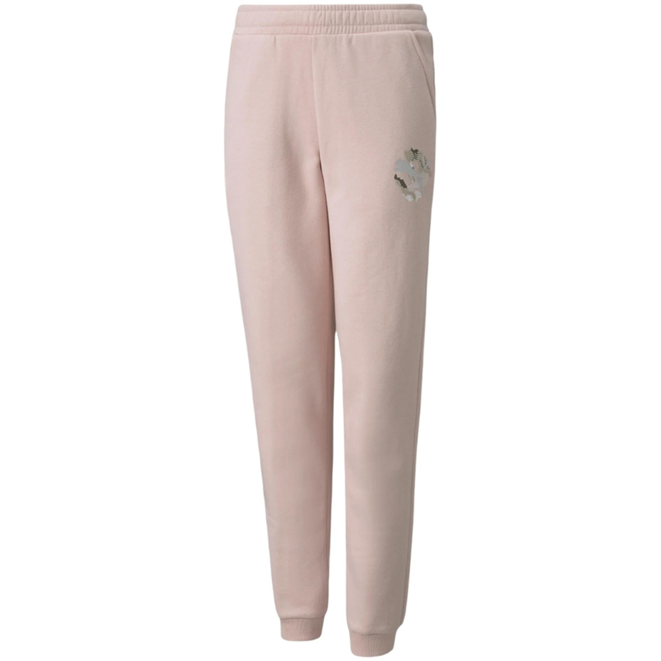 Pantalon trening Spodnie dla dzieci Puma Alpha FL różowe 589235 36