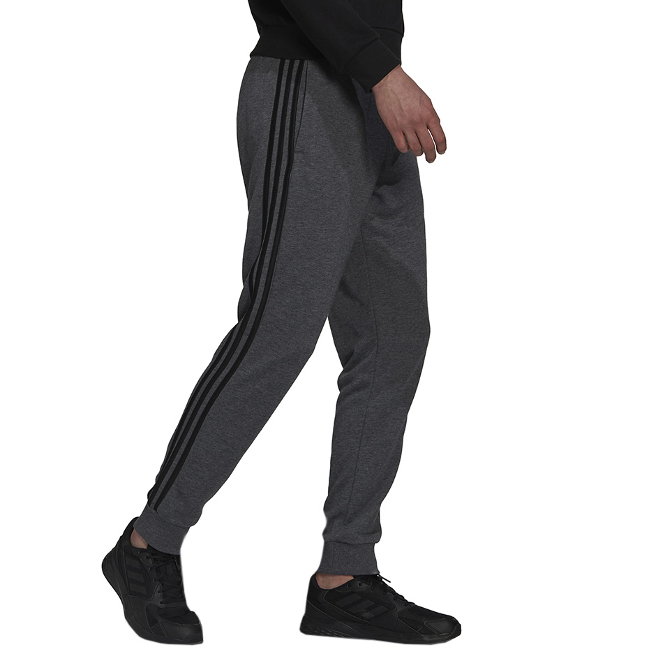 Pantalon Spodnie męskie adidas Essentials French Terry Tapered Cuff 3-Stripes szare H12256