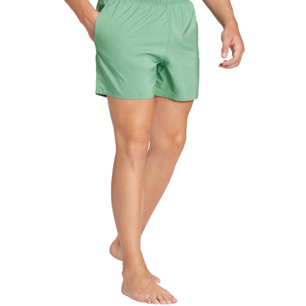 Pantaloni scur?i de inot adidas Solid CLX Short-Length pentru b?rba?i, verde IR6222