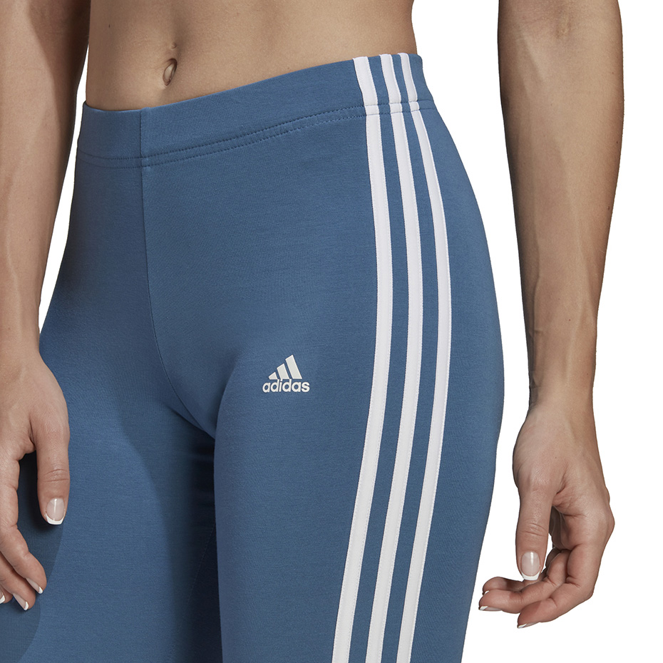 Pantalon scurt Combat Spodenki damskie adidas Essentials 3-Stripes Bike niebieskie HD1803