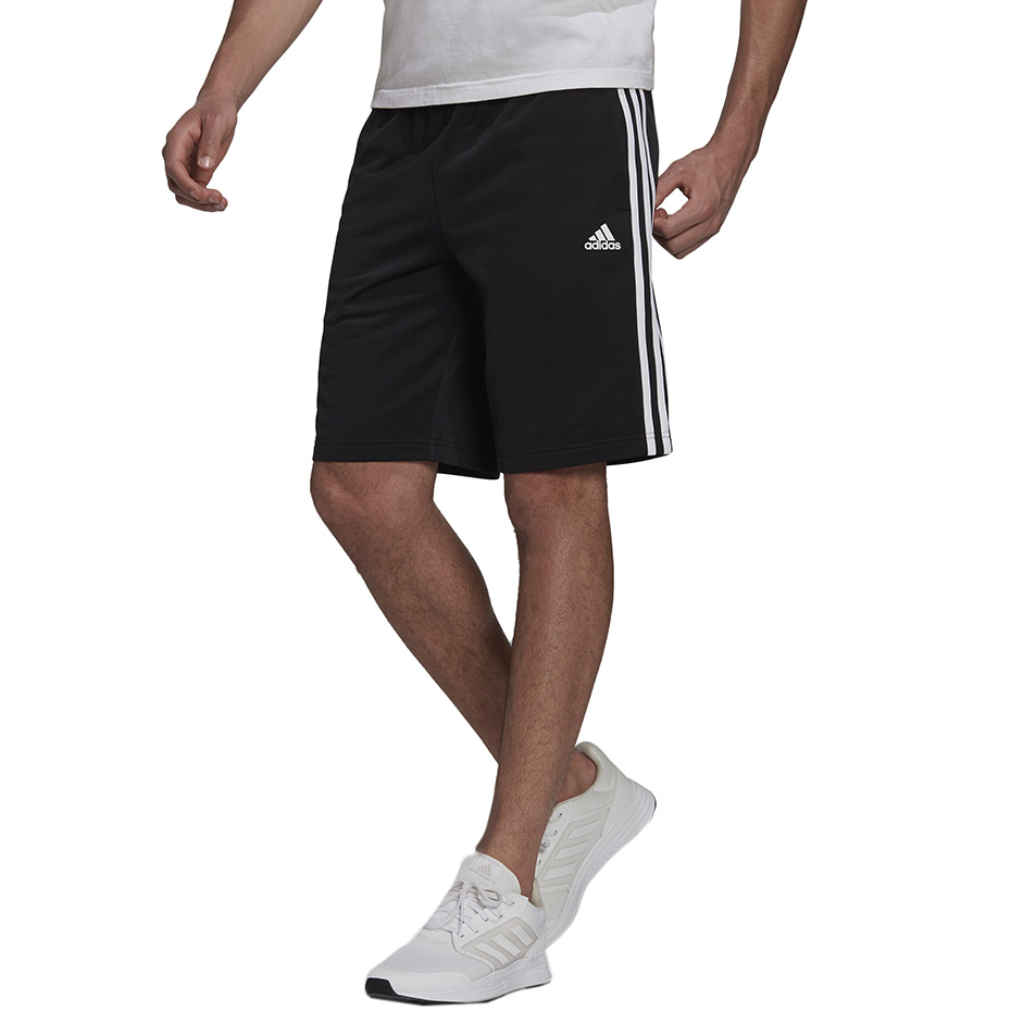 Pantaloni scurți adidas Essentials Warm-Up 3-Stripes negru H48433