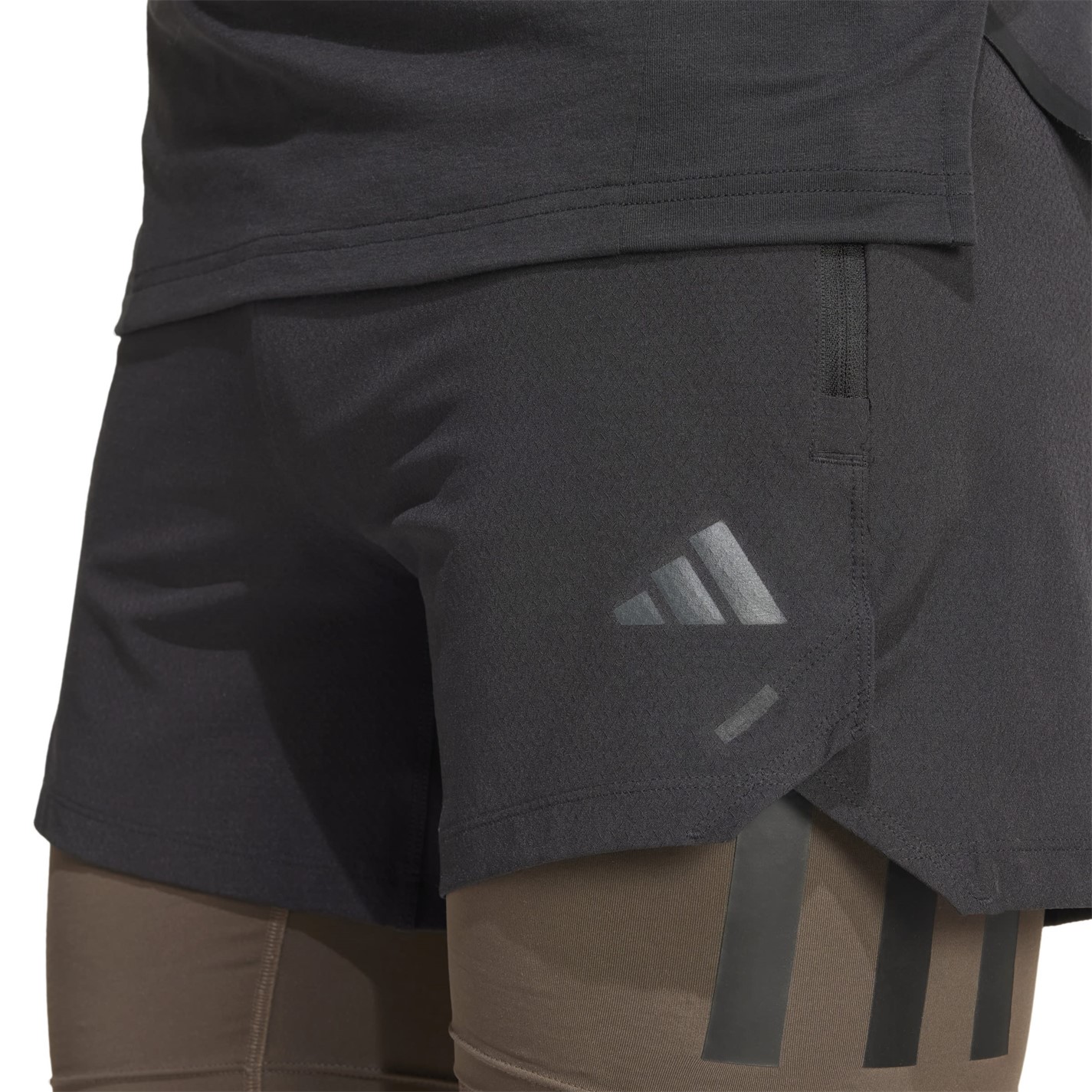 Pantalon scurt Combat adidas Power Workout Two-in-One barbat