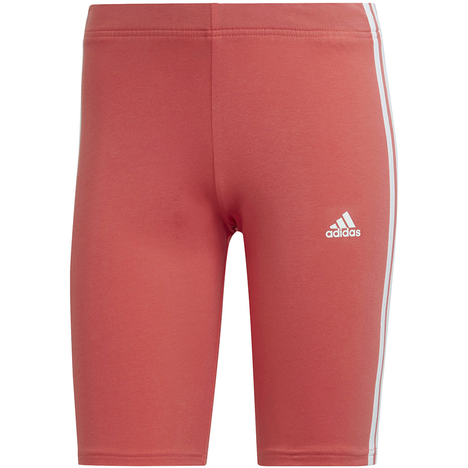 Pantalon scurt Combat Spodenki damskie adidas Tight 3-Stripes Bike koralowe HF1862