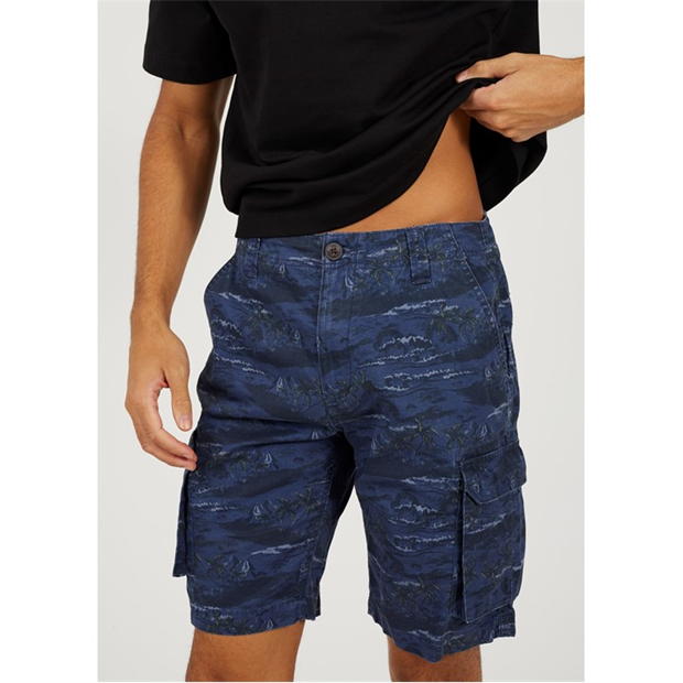 Pantalon scurt Combat Brave Soul Palm Tree Print