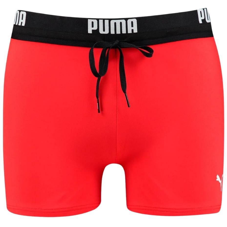 Spodenki kąpielowe męskie Puma Logo Swim Trunk czerwone 907657 02